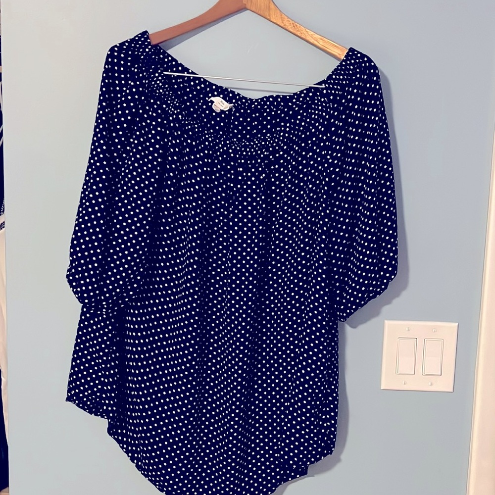 Navy with stars and dots/Boutique top!